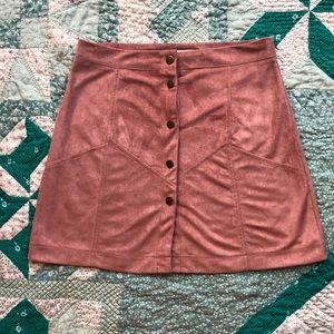 Skirt She+Sky blush colored suede mini skirt size S